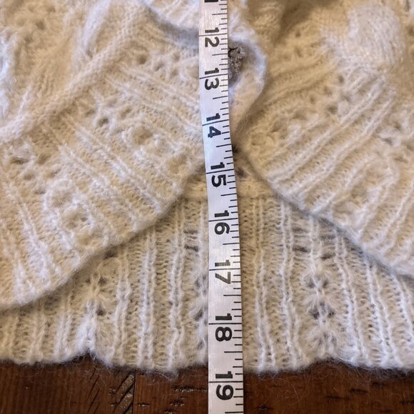 Ann Taylor Loft Ivory Knit Shrug Size Small Mohair & Wool - Picture 6 of 7